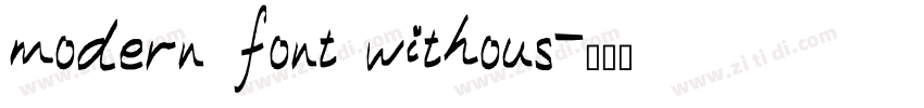 modern font withous字体转换
